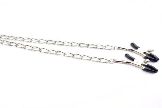 PU Leather BDSM Collar and Nipple Clamps Set