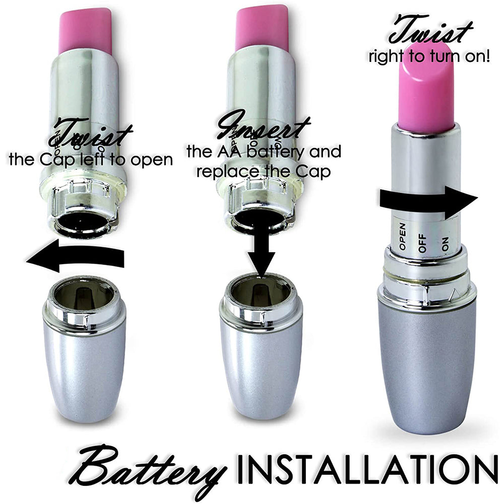 Rose Lipstick Travel Vibrator