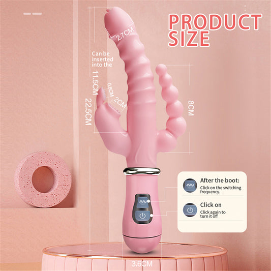 Love Rabbit Vibration Massage Three-Pronged Adult Toy